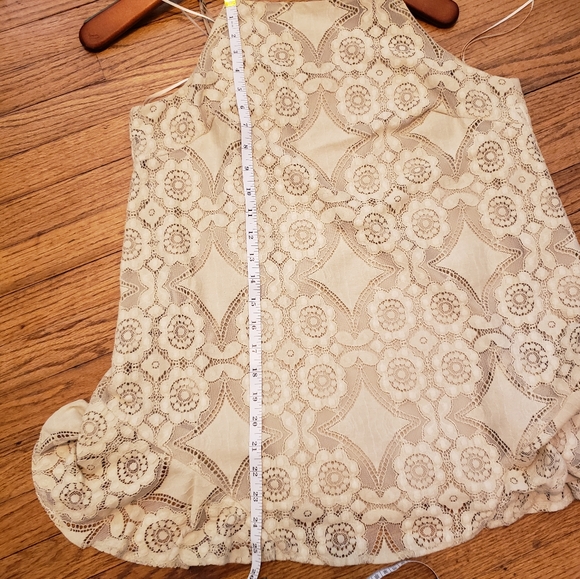 Adjustable Strap BoHo top Artistic Works by Lu label cream and nude shell lining - Picture 4 of 4